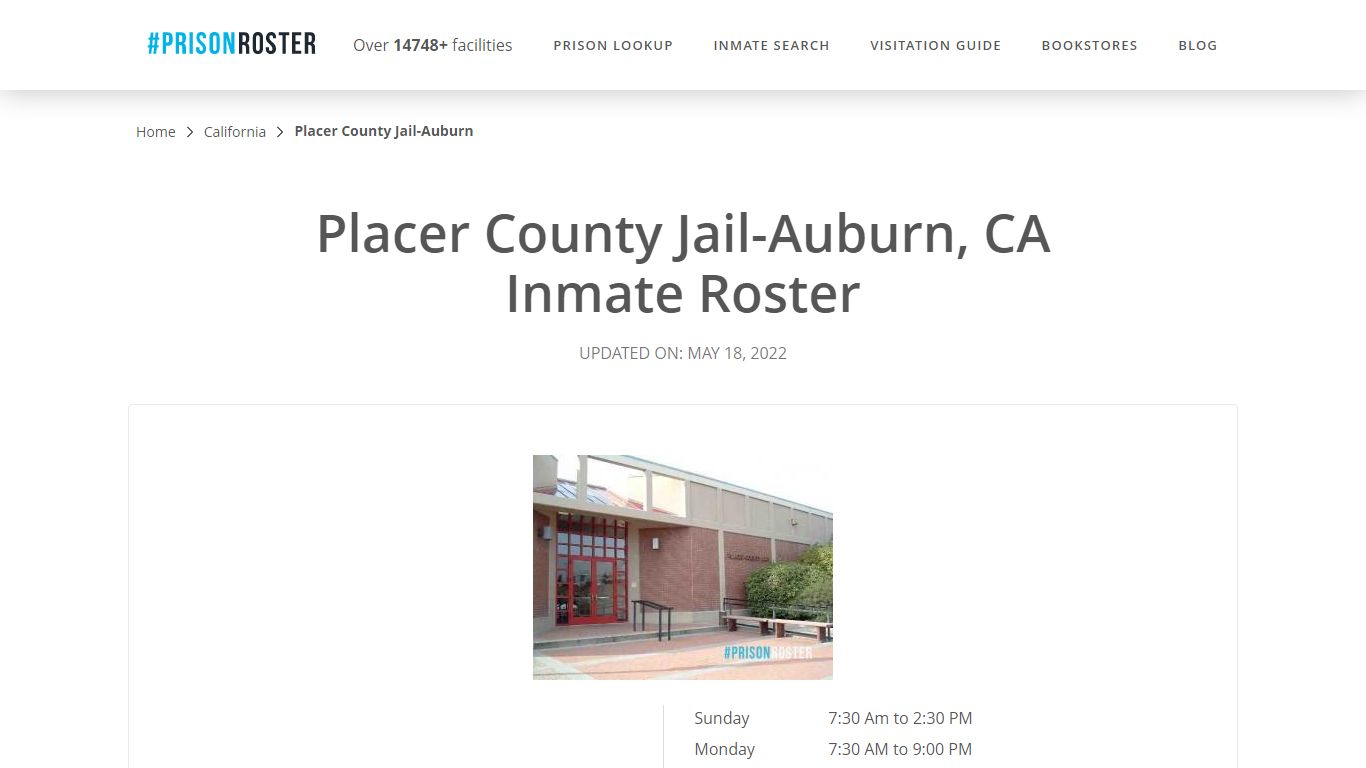 Placer County Jail-Auburn, CA Inmate Roster - Prisonroster
